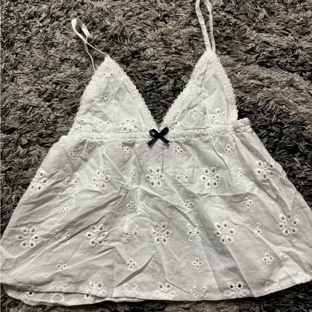 Edikted White Floral Lace Camisole